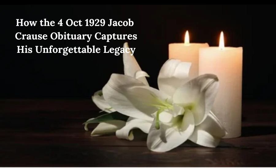 4 oct 1929 jacob crause obituary