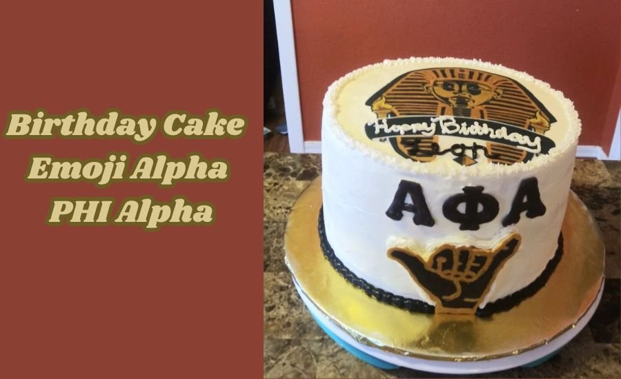 Birthday Cake Emoji Alpha PHI Alpha