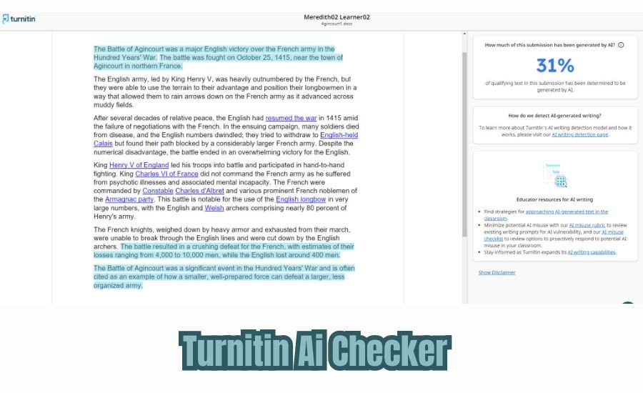 turnitin ai checker