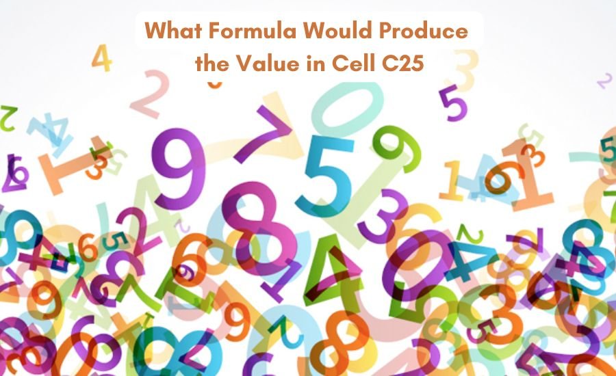 what formula would produce the value in cell c25