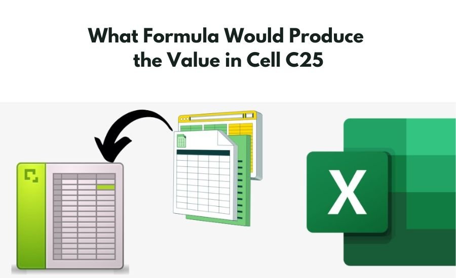 what formula would produce the value in cell c25